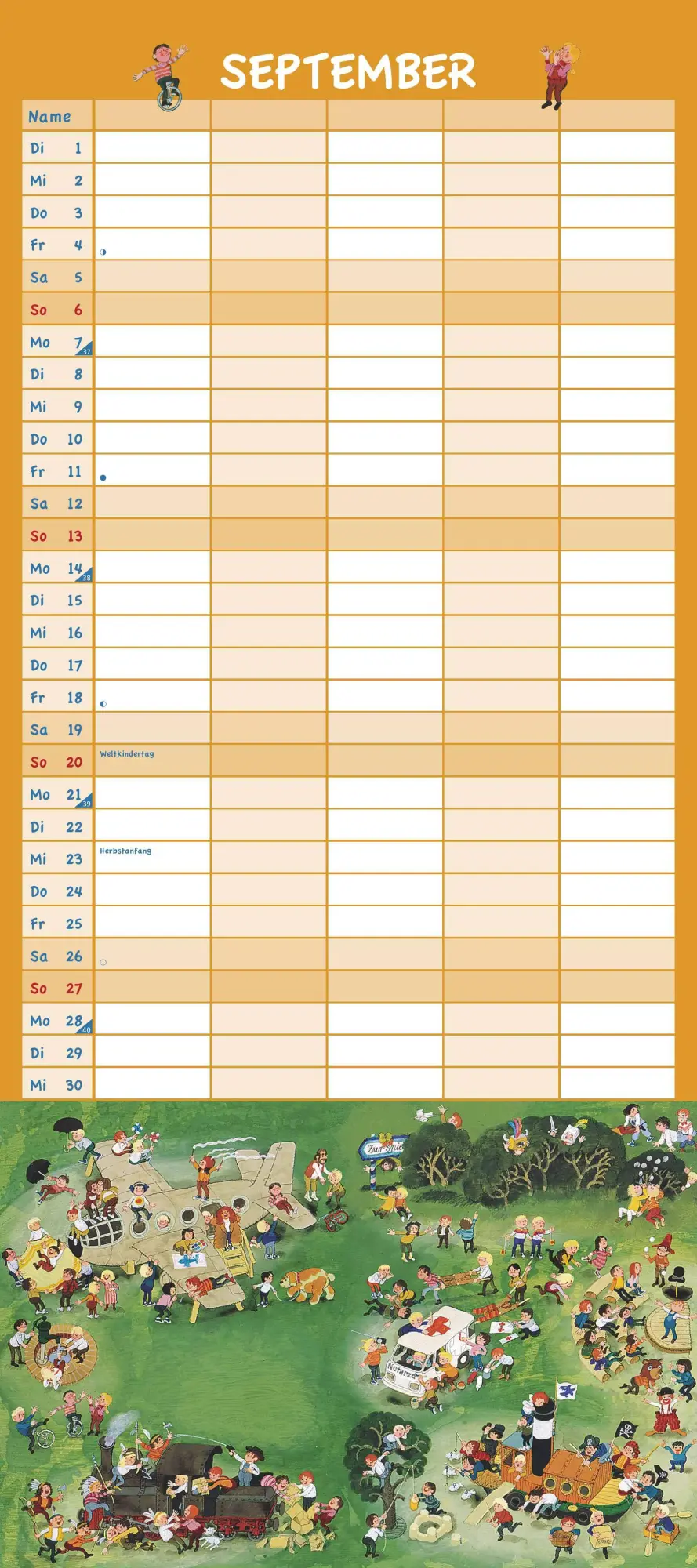 Bild: 4069095009073 | Ali Mitgutsch Familienkalender 2026- Wandkalender - Familienplaner...
