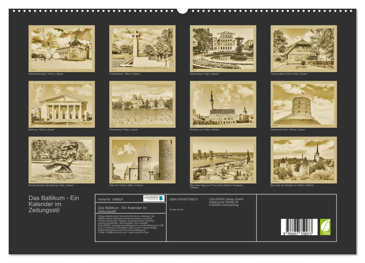 Bild: 9783457759073 | Das Baltikum - Ein Kalender im Zeitungsstil (hochwertiger Premium...