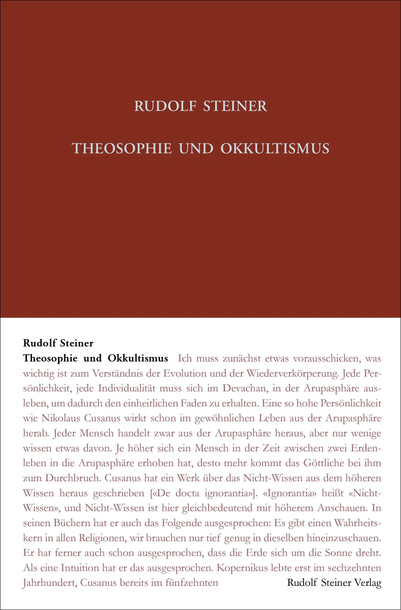 Cover: 9783727409073 | Theosophie und Okkultismus | Rudolf Steiner | Buch | 141 S. | Deutsch