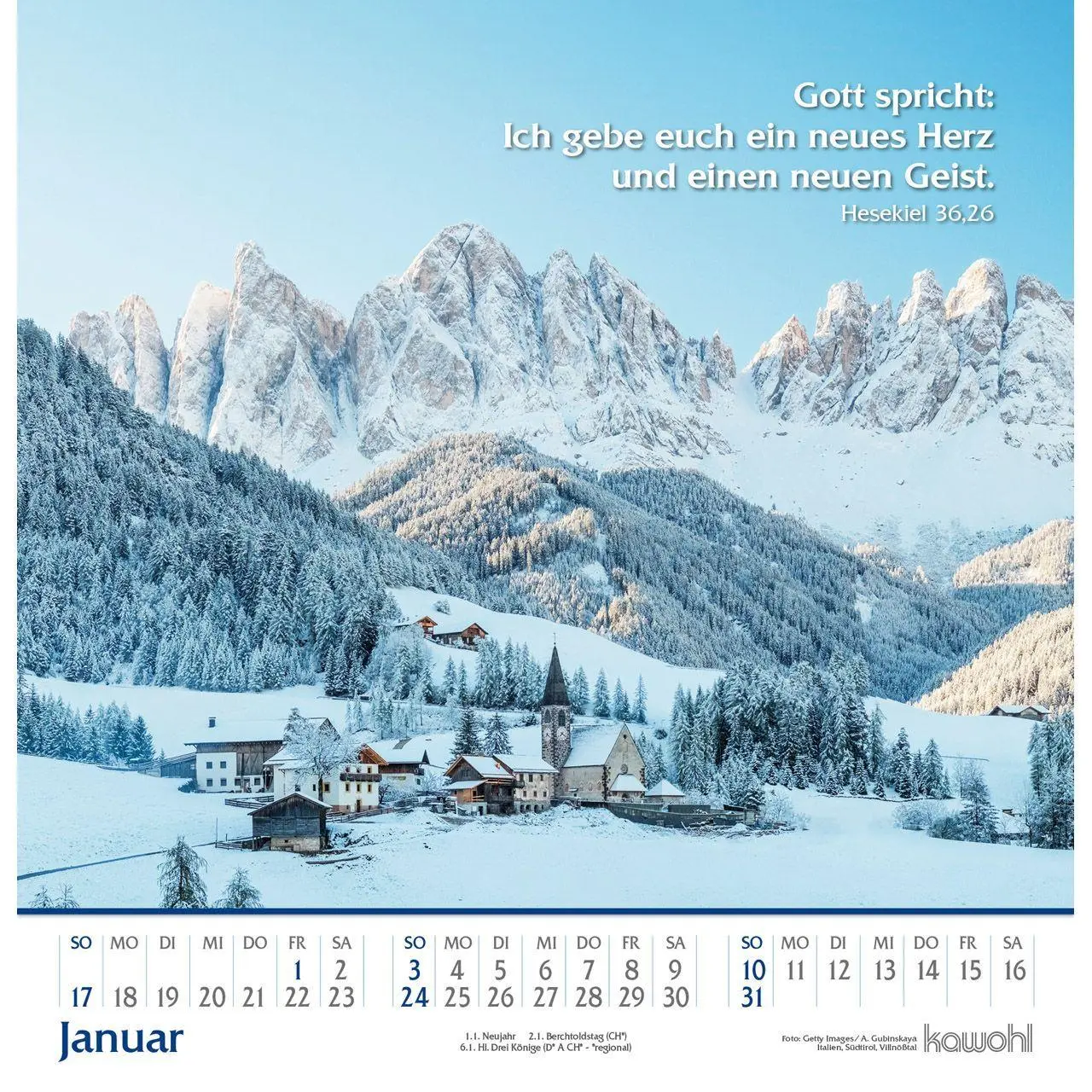 Bild: 9783754829073 | Glanz der Berge 2027 | Wandkalender mit Bergbildern und Bibelworten