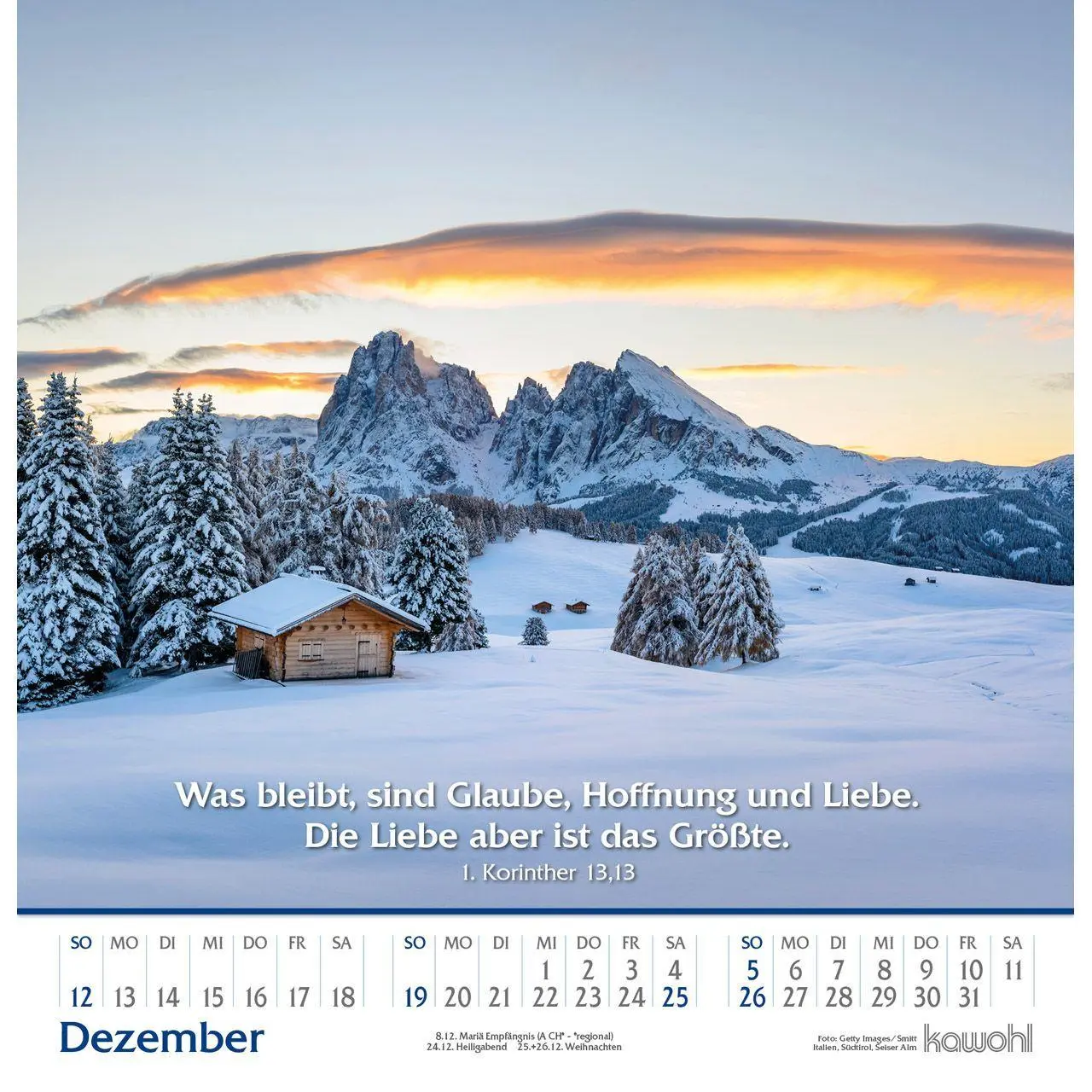 Bild: 9783754829073 | Glanz der Berge 2027 | Wandkalender mit Bergbildern und Bibelworten