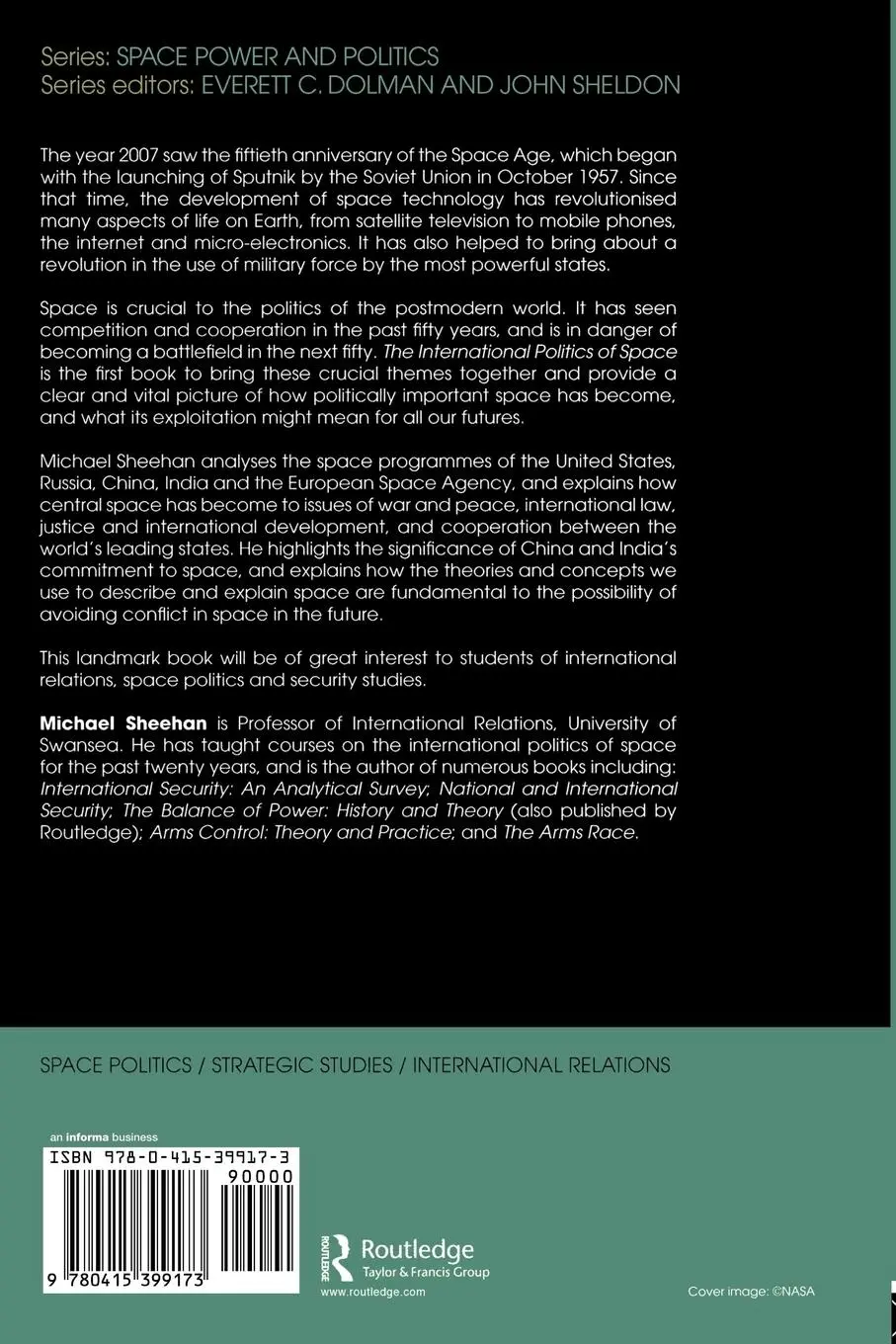Rückseite: 9780415399173 | The International Politics of Space | Michael Sheehan | Taschenbuch