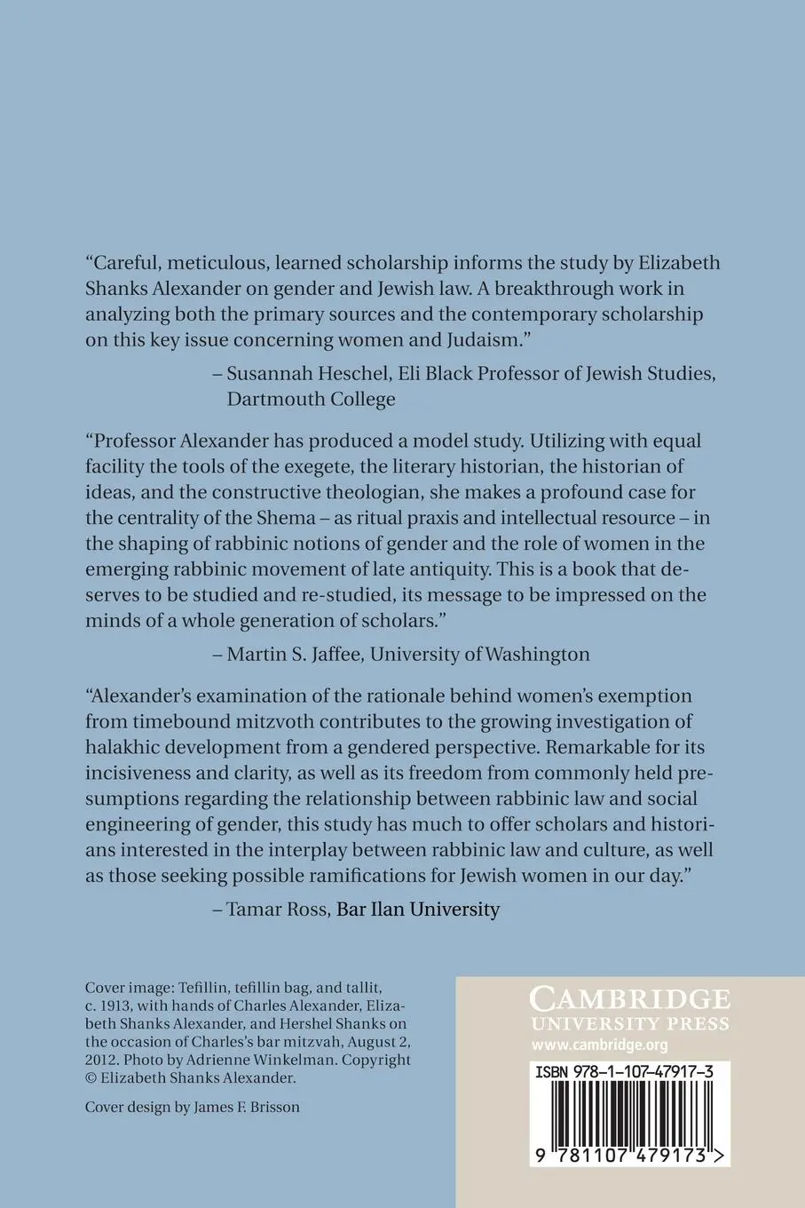 Rückseite: 9781107479173 | Gender and Timebound Commandments in Judaism | Alexander | Taschenbuch
