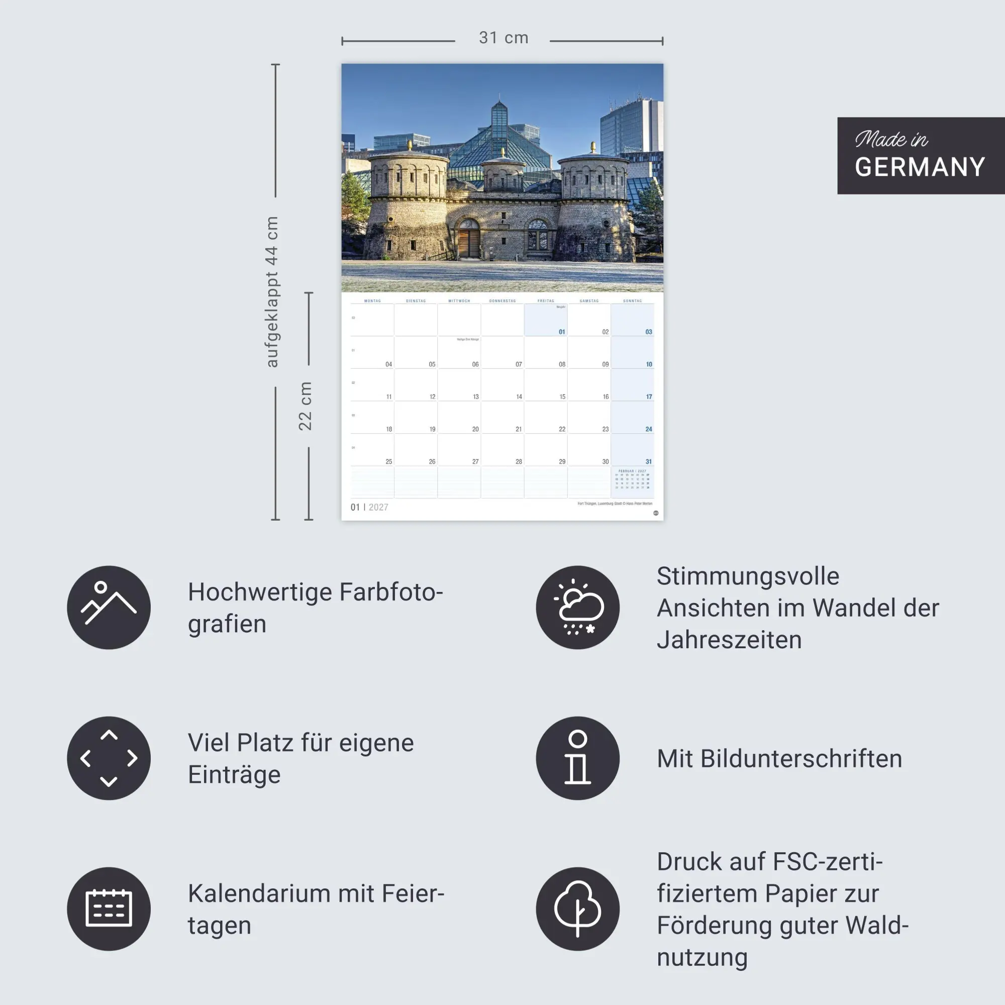 Bild: 9783756419173 | Luxemburg Planer 2027 | Kalender | 13 S. | Deutsch | 2027 | Heye