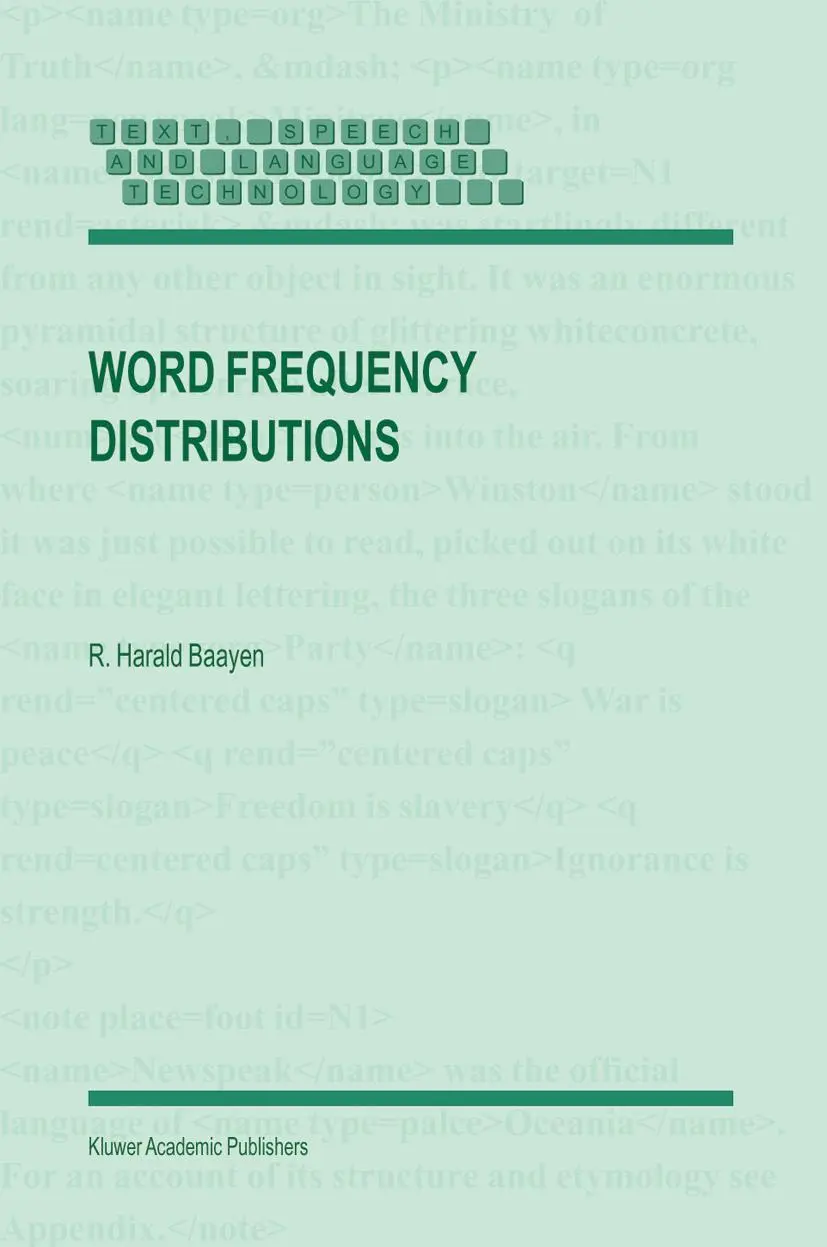 Cover: 9781402009273 | Word Frequency Distributions | R. Harald Baayen | Taschenbuch | xxii