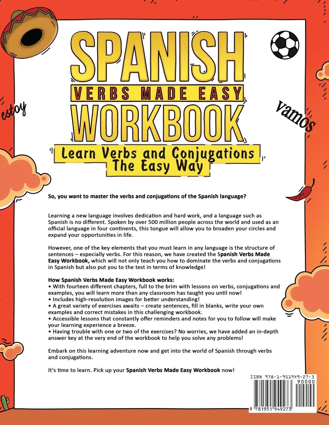 Rückseite: 9781951949273 | Spanish Verbs Made Easy Workbook | Lingo Mastery | Taschenbuch | 2021