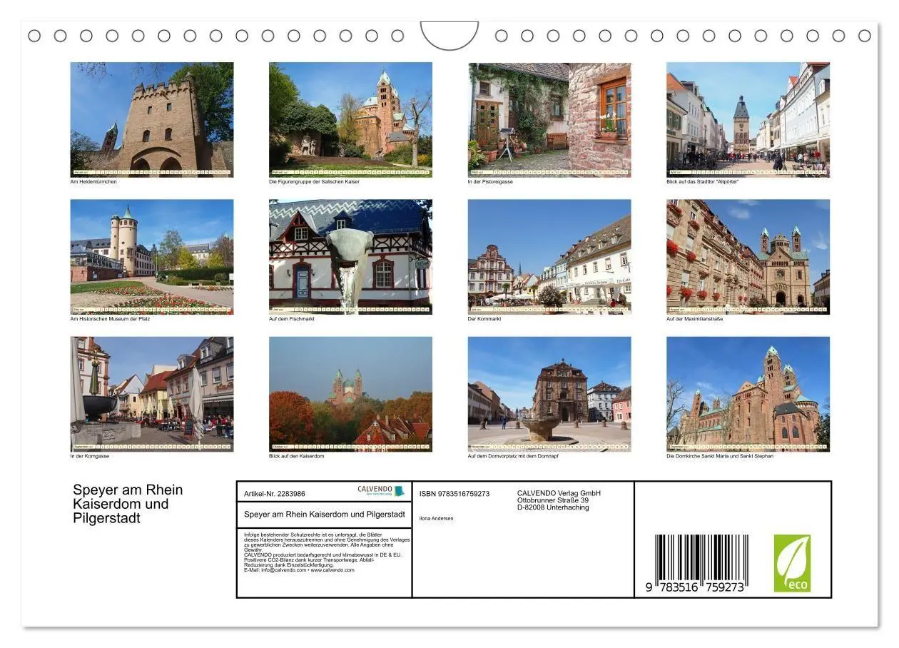 Bild: 9783516759273 | Speyer am Rhein Kaiserdom und Pilgerstadt (Wandkalender 2027 DIN A4...