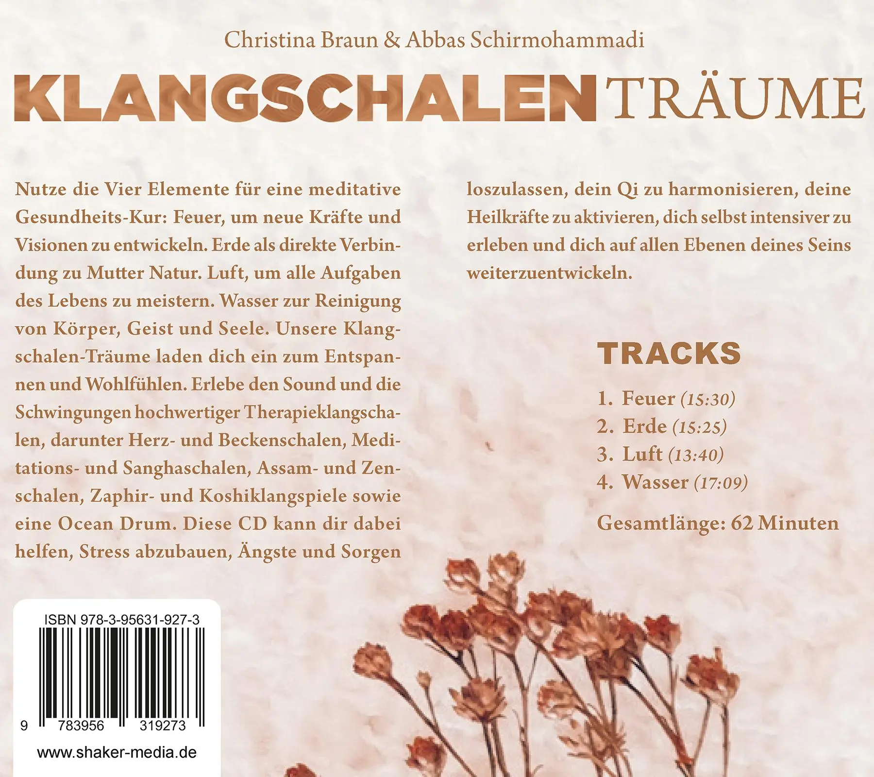 Rückseite: 9783956319273 | Klangschalen-Träume | Christina Braun (u. a.) | Audio-CD | 62 Min.