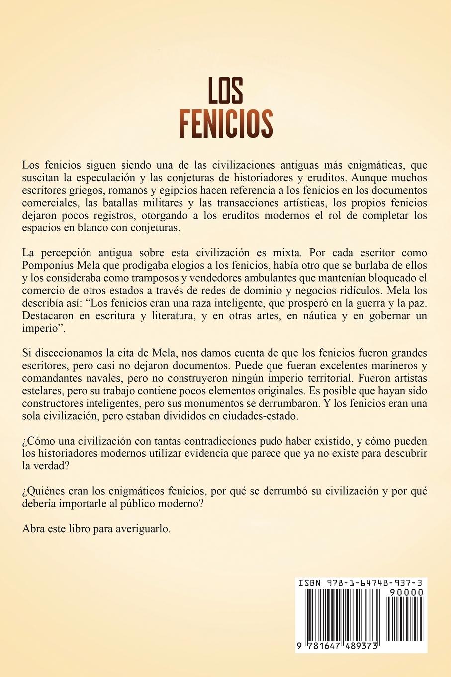 Rückseite: 9781647489373 | Los Fenicios | Captivating History | Taschenbuch | Spanisch | 2020