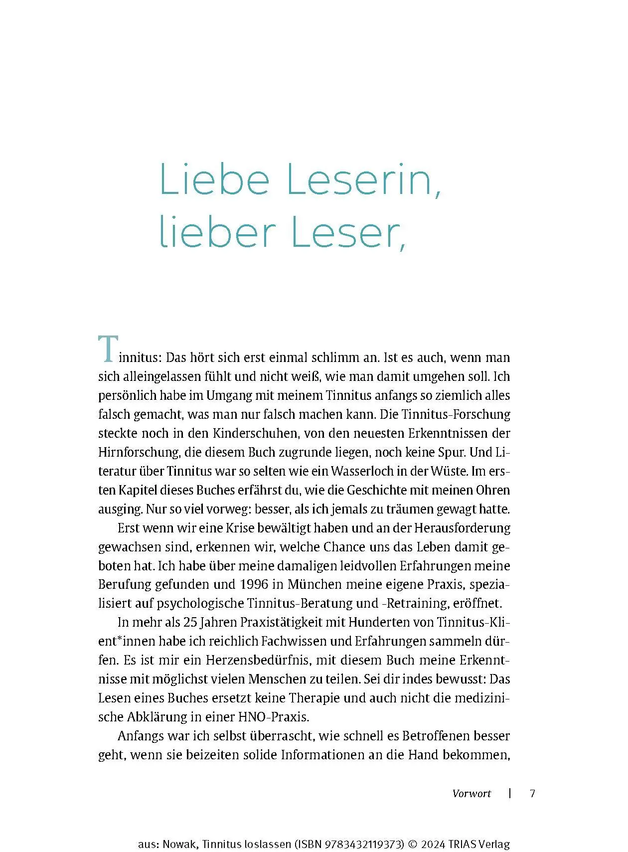 Bild: 9783432119373 | Tinnitus loslassen | Annette Nowak | Taschenbuch | Broschiert (KB)