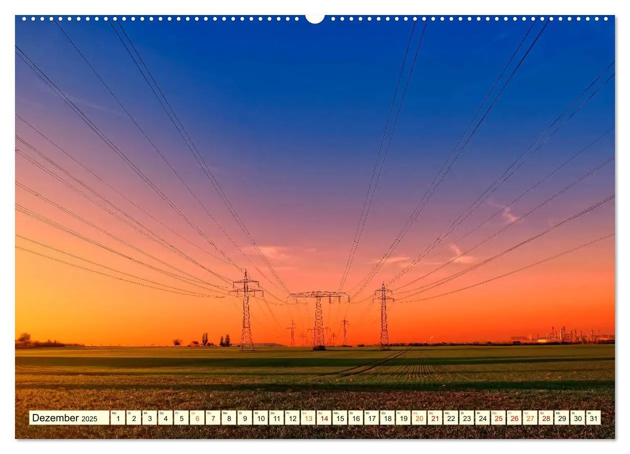 Bild: 9783435259373 | Strommasten - Wege des Stroms (Wandkalender 2025 DIN A2 quer),...
