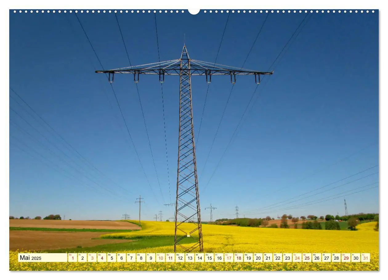 Bild: 9783435259373 | Strommasten - Wege des Stroms (Wandkalender 2025 DIN A2 quer),...