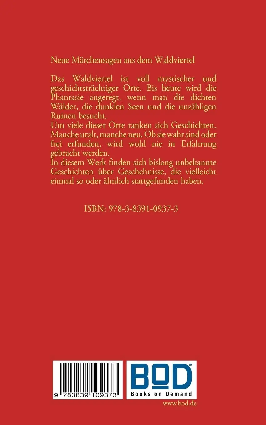 Rückseite: 9783839109373 | Neue Märchensagen aus dem Waldviertel | Gerold Halmetschlager | Buch