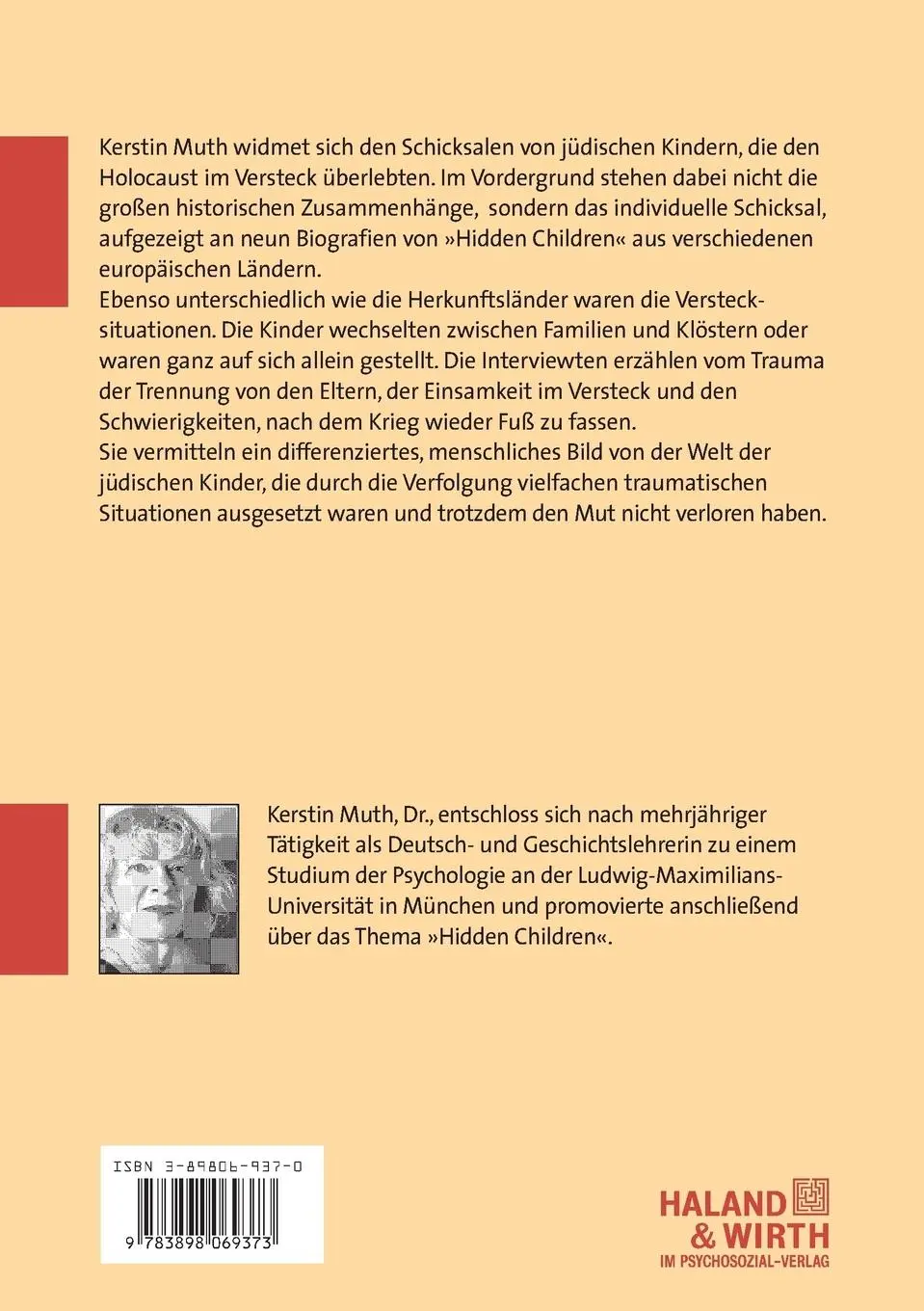 Rückseite: 9783898069373 | Versteckte Kinder | Kerstin Muth | Taschenbuch | Deutsch | 2004