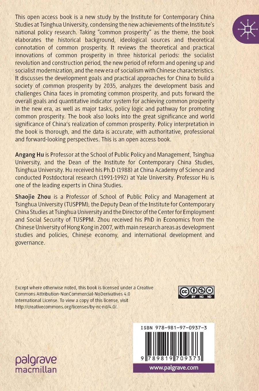 Rückseite: 9789819709373 | China in 2035 | Towards a Society of Common Prosperity for All | Buch
