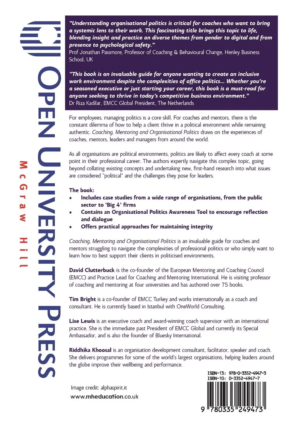Rückseite: 9780335249473 | Coaching, Mentoring and Organisational Politics | Clutterbuck (u. a.)