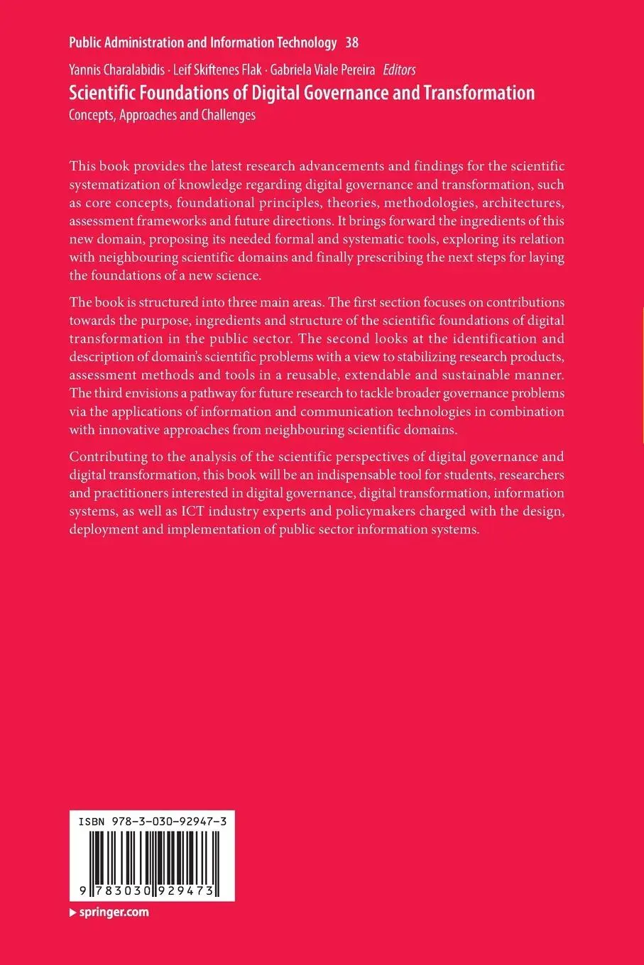Rückseite: 9783030929473 | Scientific Foundations of Digital Governance and Transformation | Buch