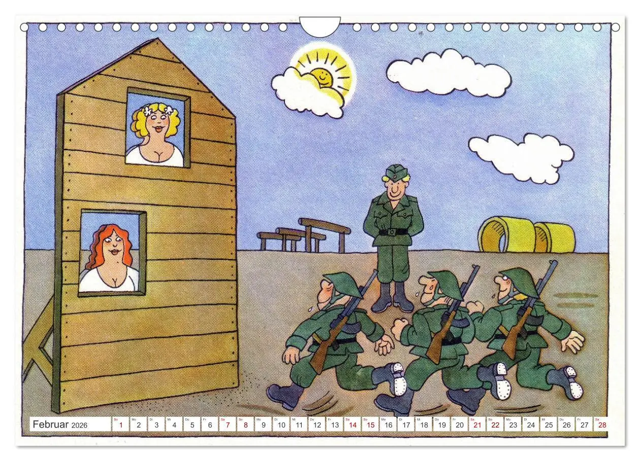 Bild: 9783457259573 | Da lachte die NVA - Karikaturen aus der DDR (Wandkalender 2026 DIN...
