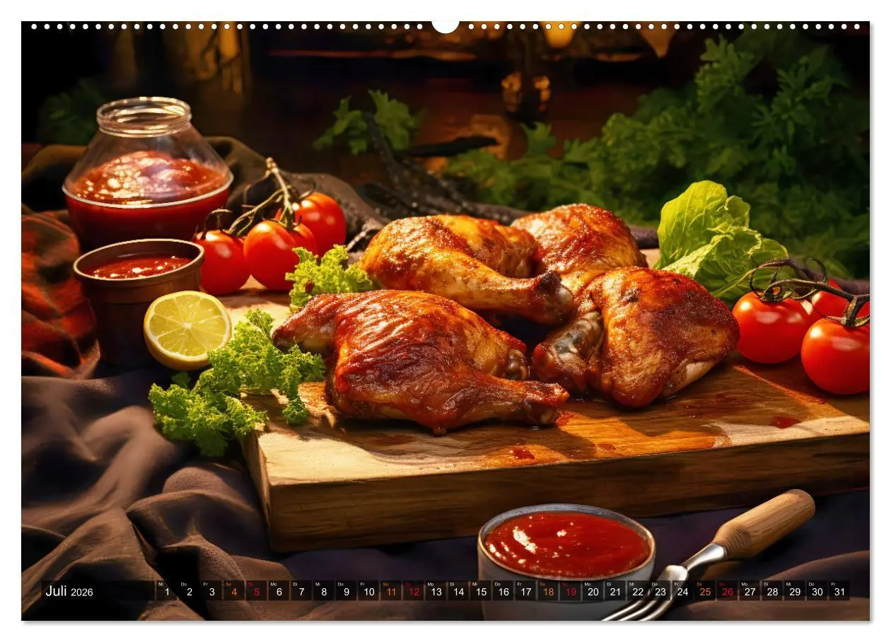 Bild: 9783457499573 | BBQ Feuerzauber - Grillkalender (Wandkalender 2026 DIN A2 quer),...