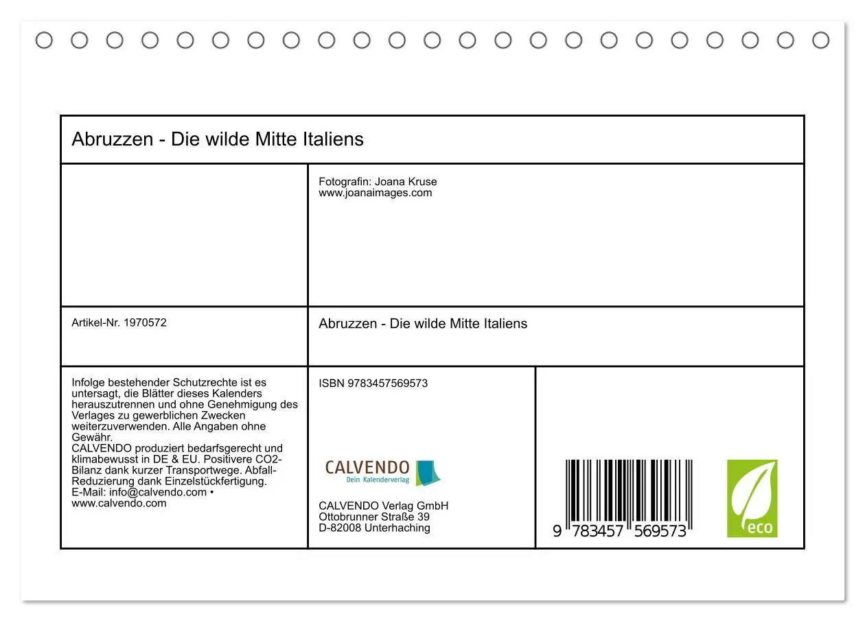 Bild: 9783457569573 | Abruzzen - Die wilde Mitte Italiens (Tischkalender 2026 DIN A5...