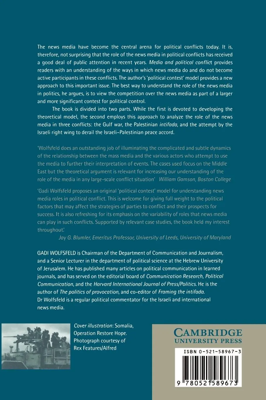 Rückseite: 9780521589673 | Media and Political Conflict | News from the Middle East | Taschenbuch