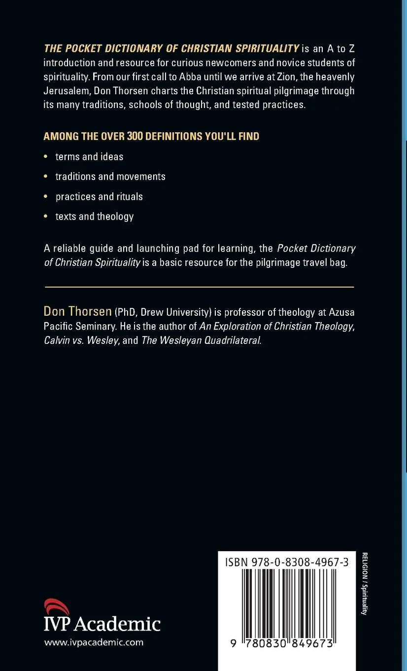 Rückseite: 9780830849673 | Pocket Dictionary of Christian Spirituality | Don Thorsen | Buch