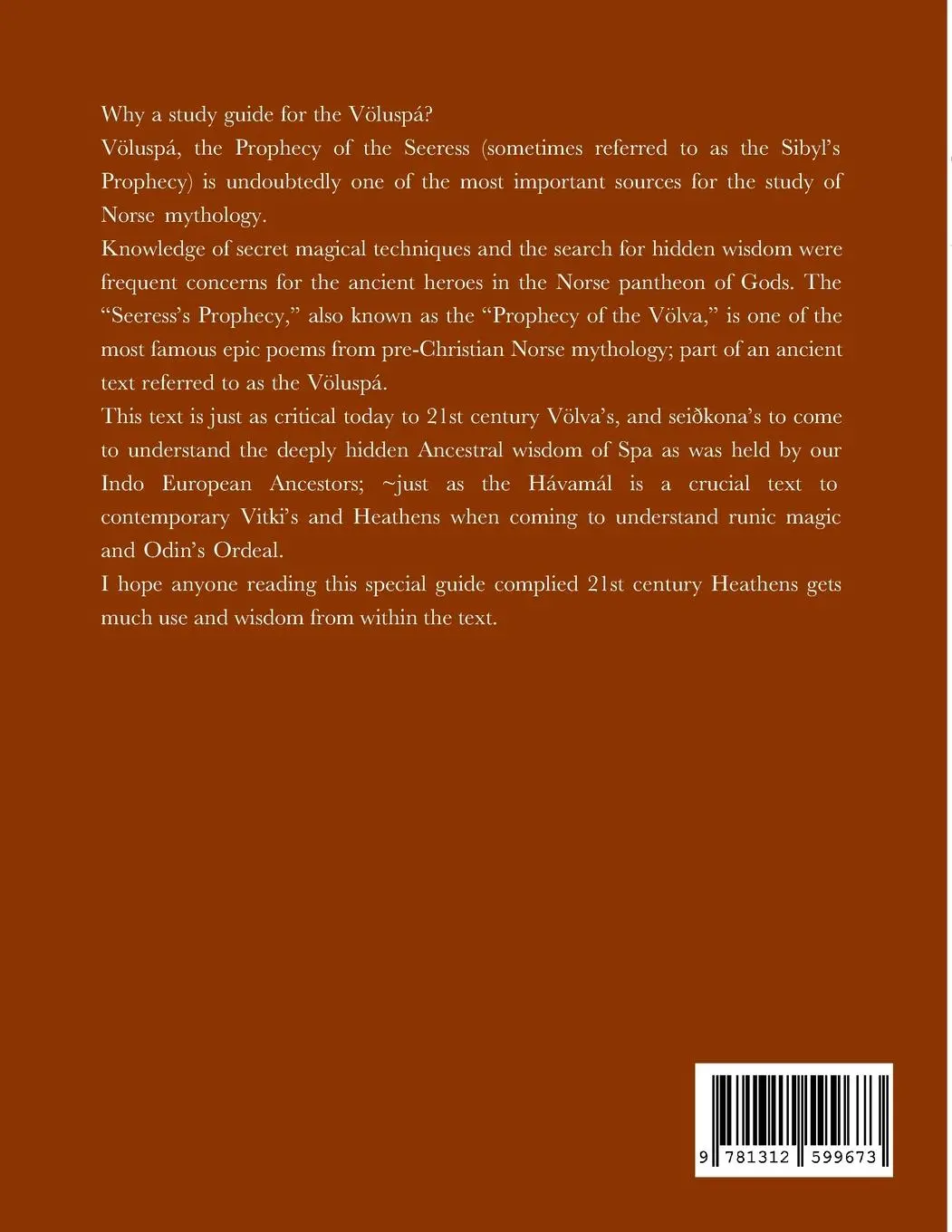 Rückseite: 9781312599673 | The Voluspa | a study Guide | Taschenbuch | Englisch | 2023 | Lulu.com