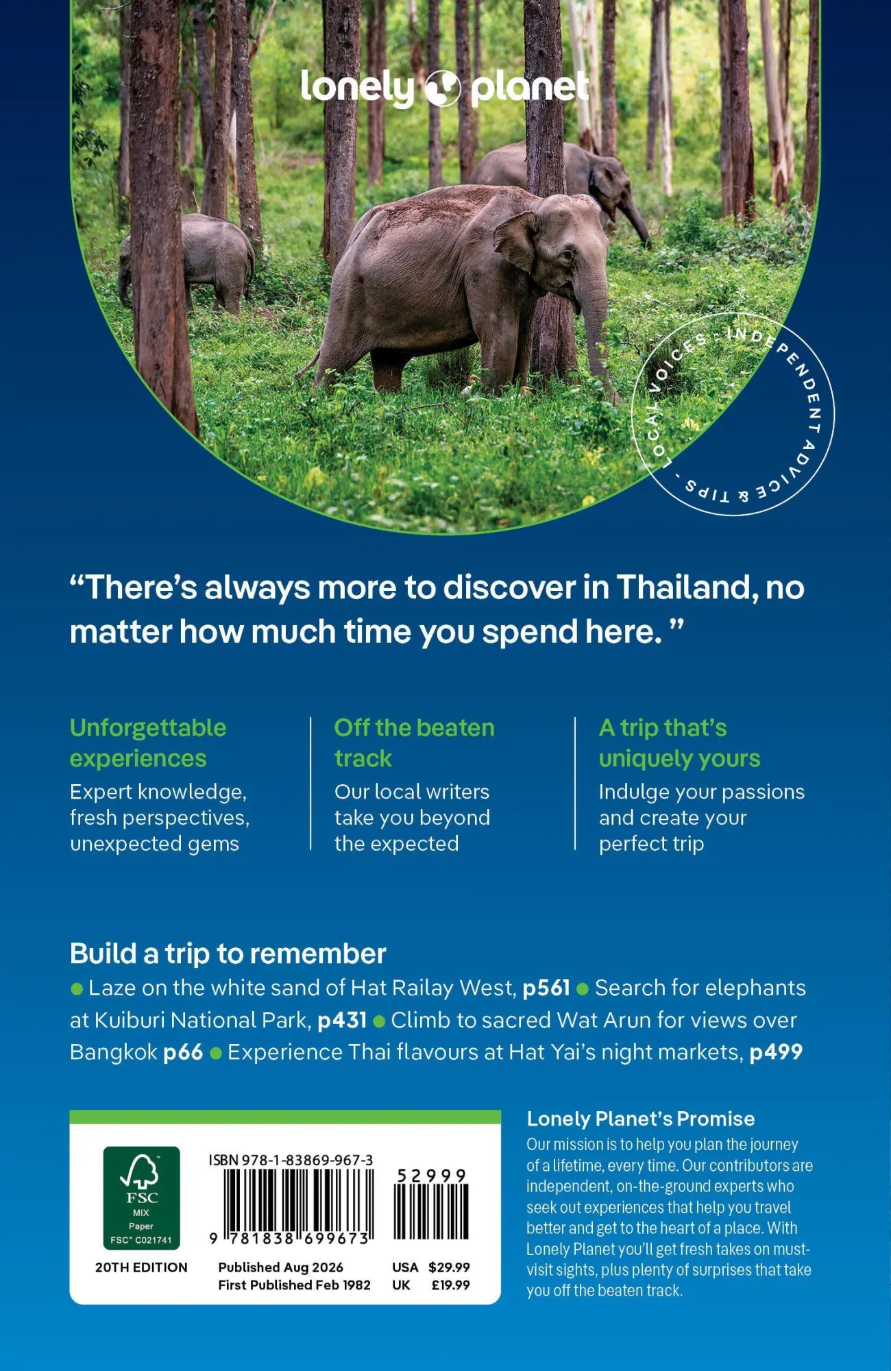 Bild: 9781838699673 | Lonely Planet Thailand | David Eimer (u. a.) | Taschenbuch | 632 S.