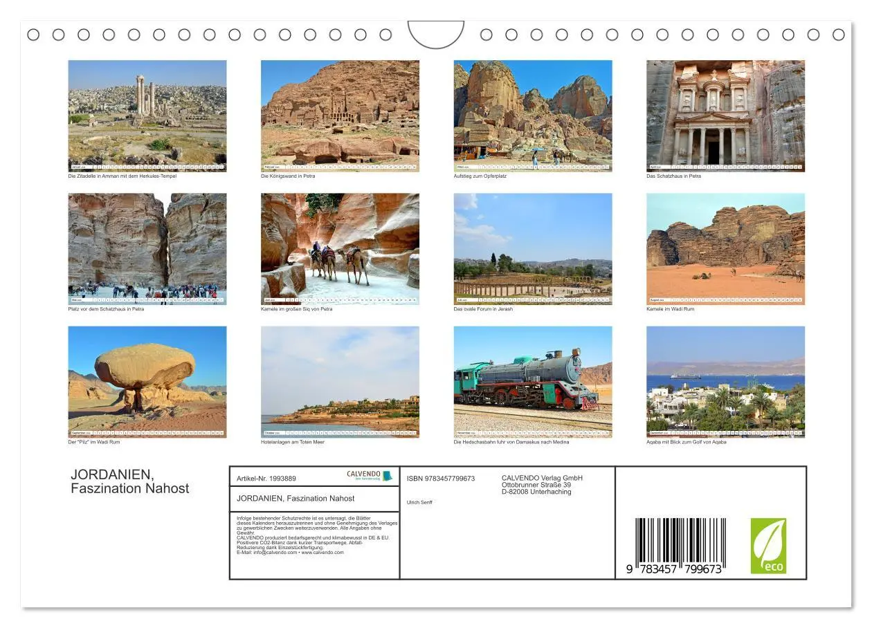 Bild: 9783457799673 | JORDANIEN, Faszination Nahost (Wandkalender 2026 DIN A4 quer),...