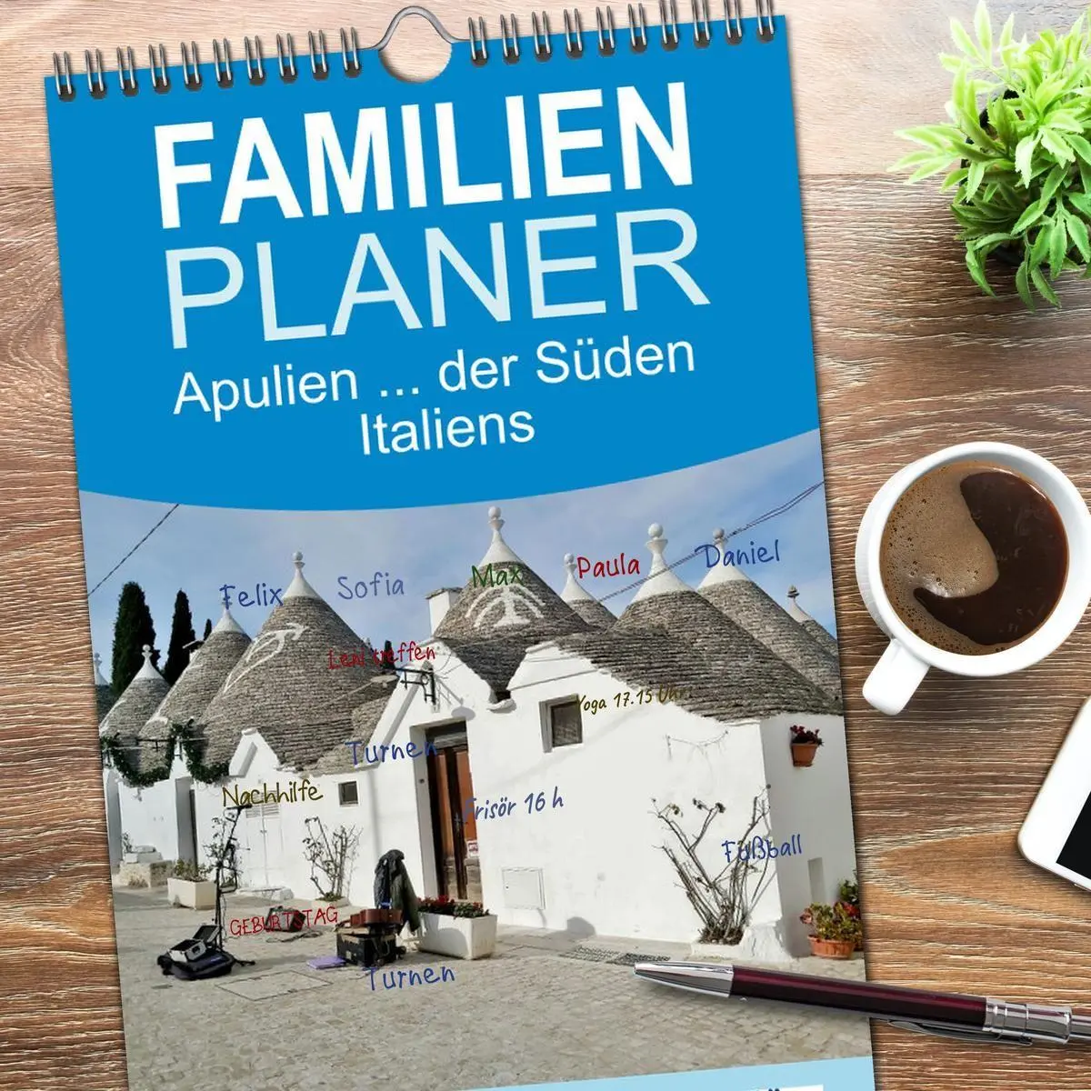 Bild: 9783516649673 | Familienplaner 2026 - Apulien ... der Süden Italiens mit 5 Spalten...