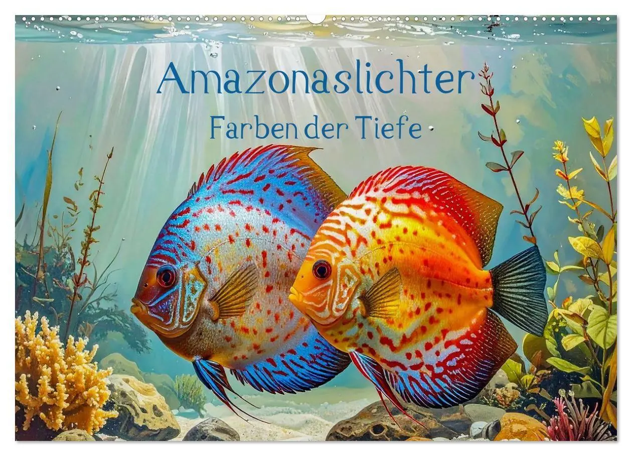 Cover: 9783516719673 | Amazonaslichter. Farben der Tiefe (Wandkalender 2026 DIN A2 quer),...