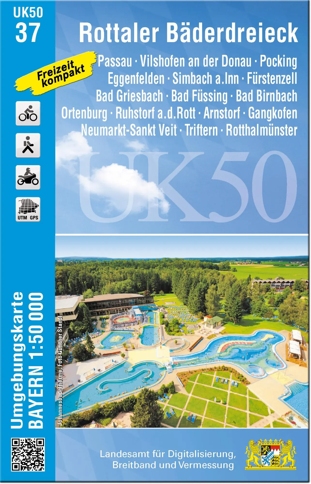 Cover: 9783899339673 | UK50-37 Rottaler Bäderdreieck | Digitalisierung | (Land-)Karte | 2022