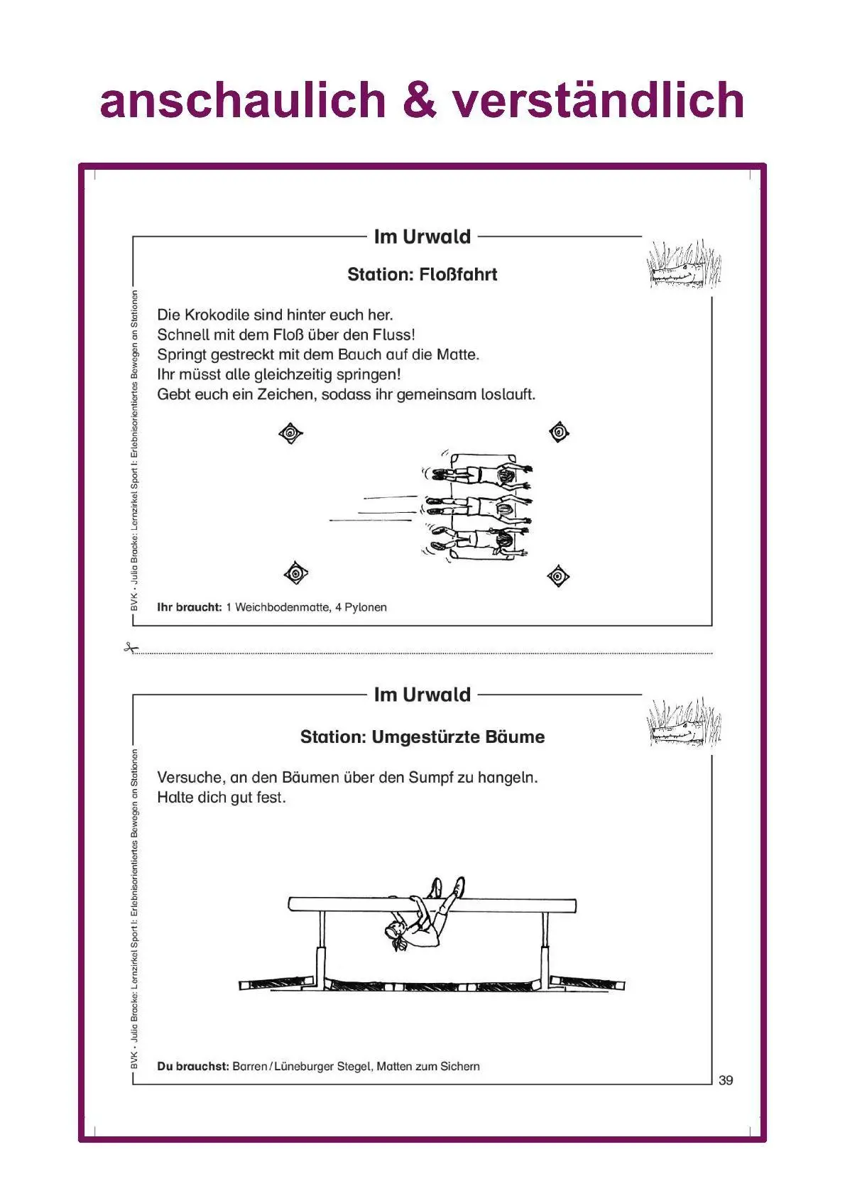 Bild: 9783932519673 | Lernzirkel Sport I: Erlebnisorientiertes Bewegen an Stationen | Bracke