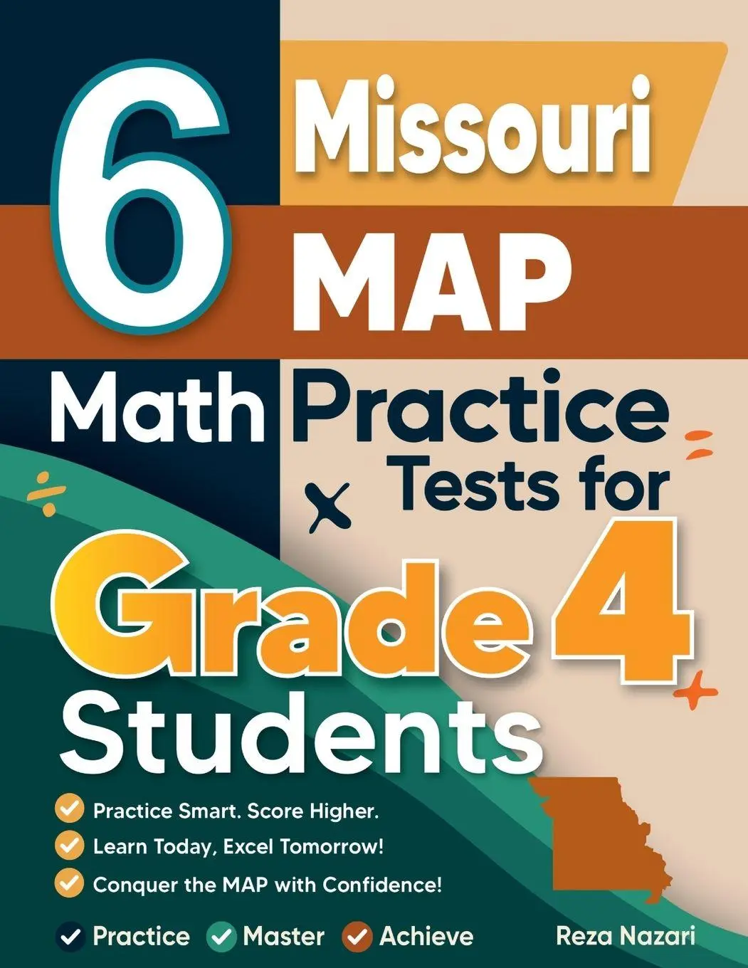 Cover: 9798896479673 | 6 Missouri MAP Grade 4 Math Practice Tests | Reza Nazari | Taschenbuch