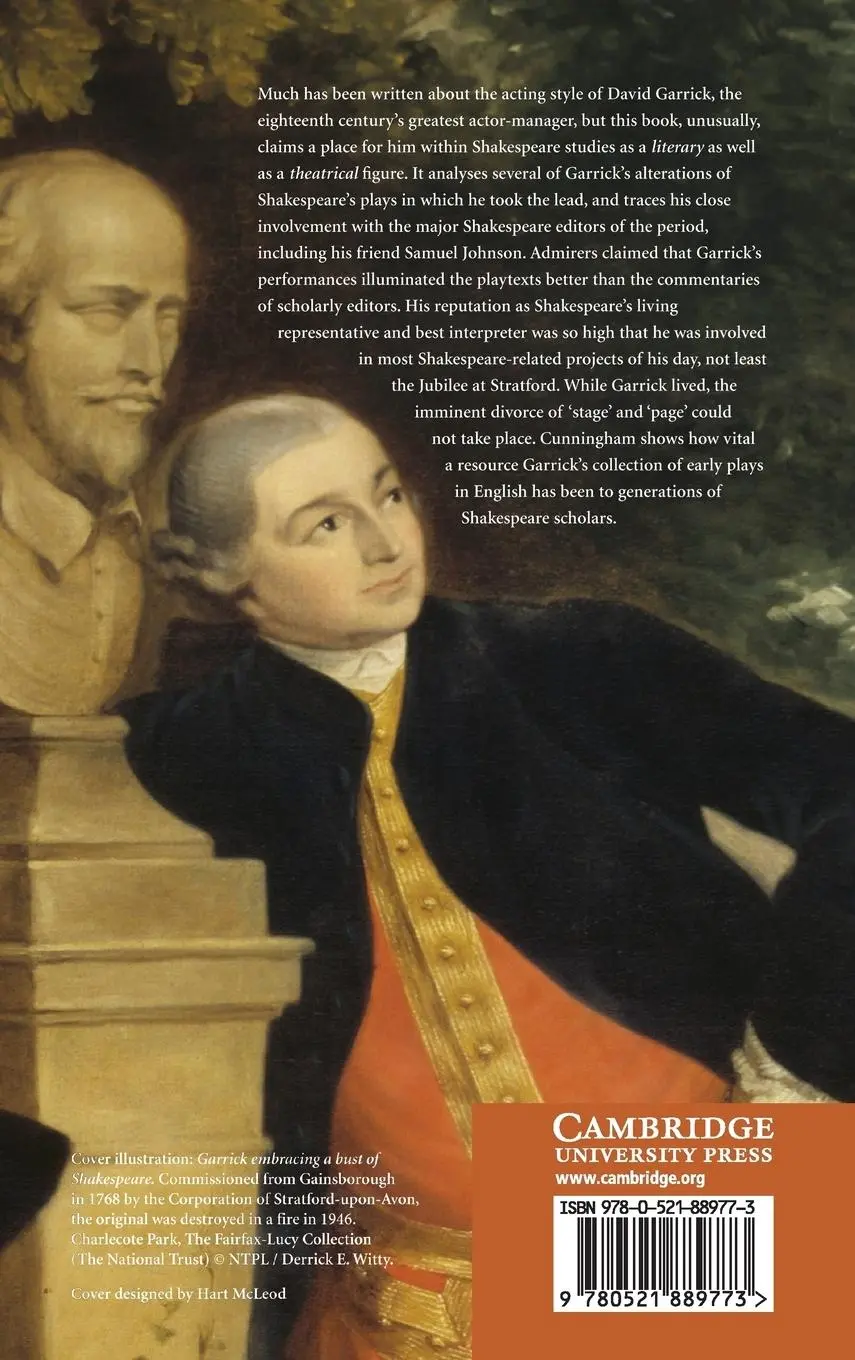 Rückseite: 9780521889773 | Shakespeare and Garrick | Vanessa Cunningham | Buch | Englisch | 2016