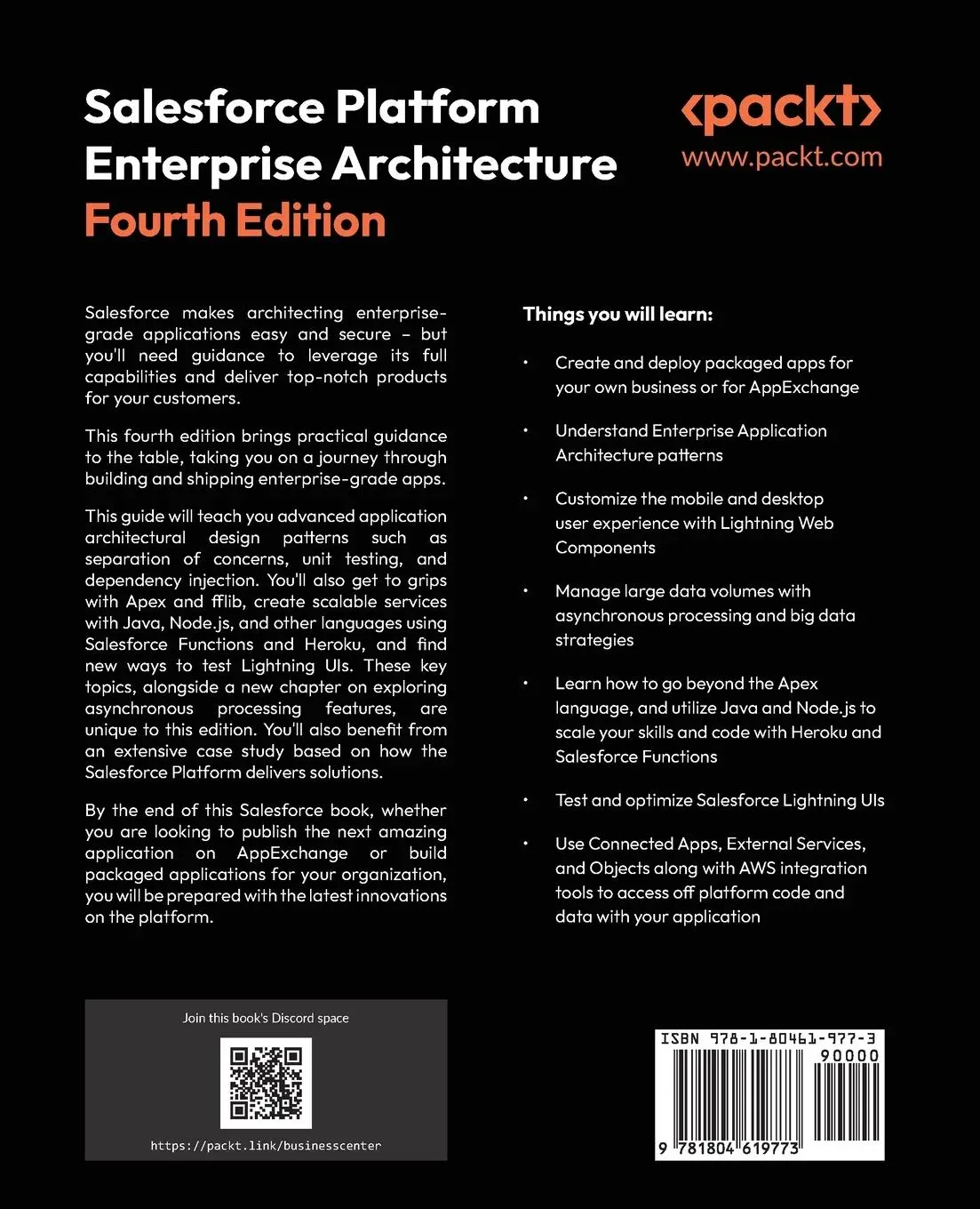 Rückseite: 9781804619773 | Salesforce Platform Enterprise Architecture - Fourth Edition | Fawcett