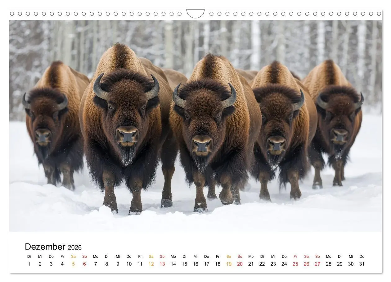 Bild: 9783457309773 | Büffel - Ikonen der Wildnis (Wandkalender 2026 DIN A3 quer),...