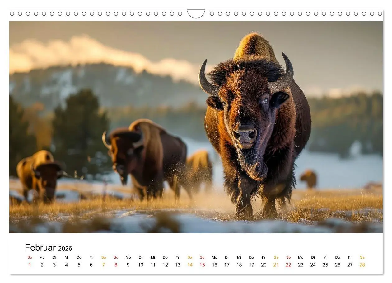 Bild: 9783457309773 | Büffel - Ikonen der Wildnis (Wandkalender 2026 DIN A3 quer),...