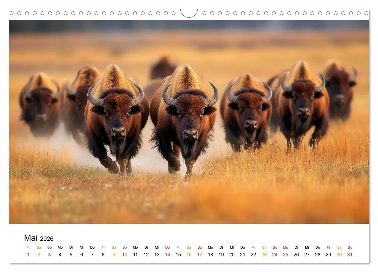 Bild: 9783457309773 | Büffel - Ikonen der Wildnis (Wandkalender 2026 DIN A3 quer),...