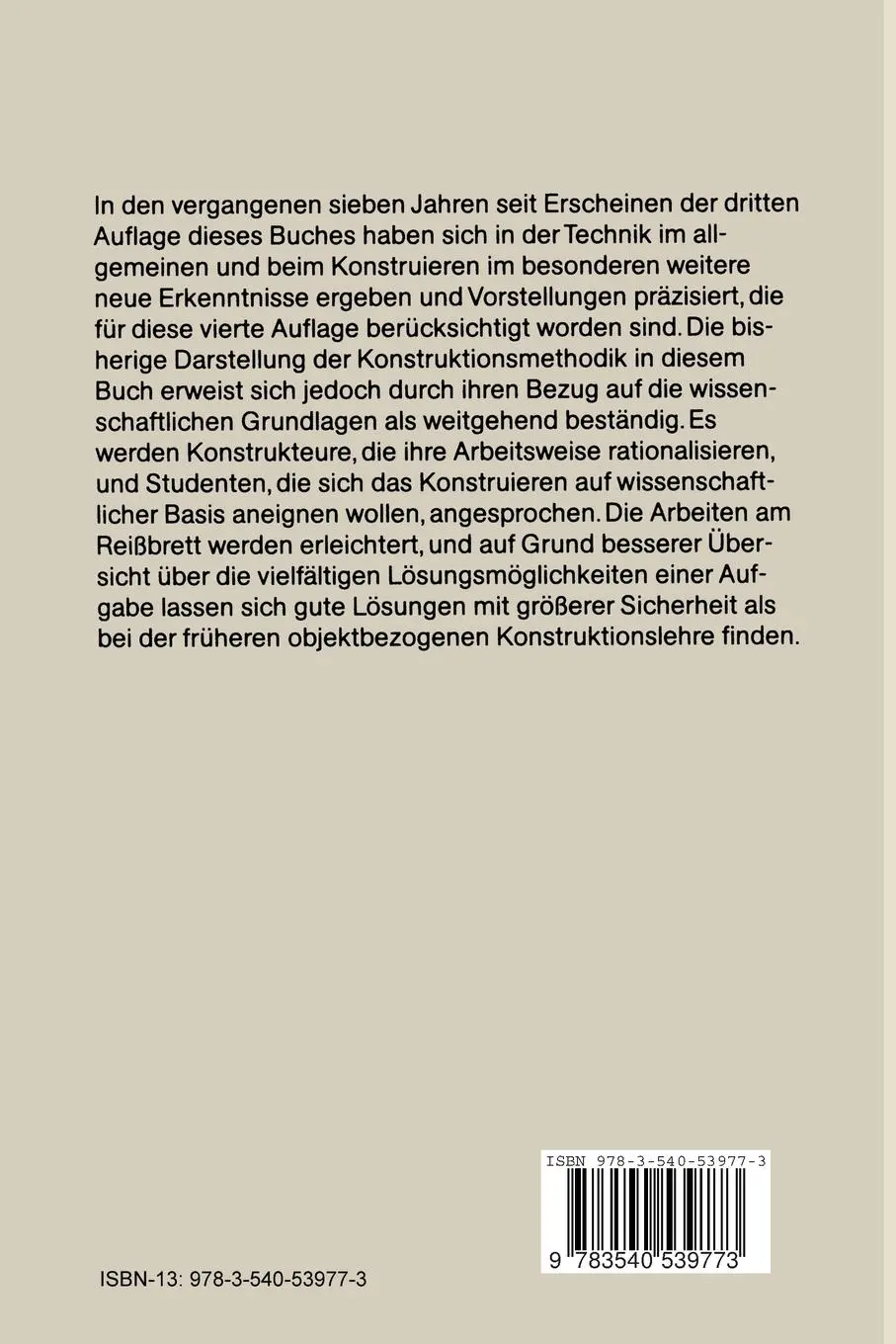 Rückseite: 9783540539773 | Methodisches Konstruieren | Grundlagen, Methodik, praktische Beispiele
