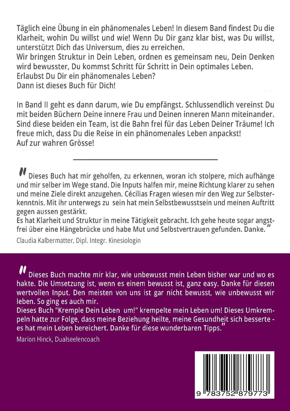 Rückseite: 9783752879773 | Kremple Dein Leben um! | Cécilia Graf | Taschenbuch | 152 S. | Deutsch