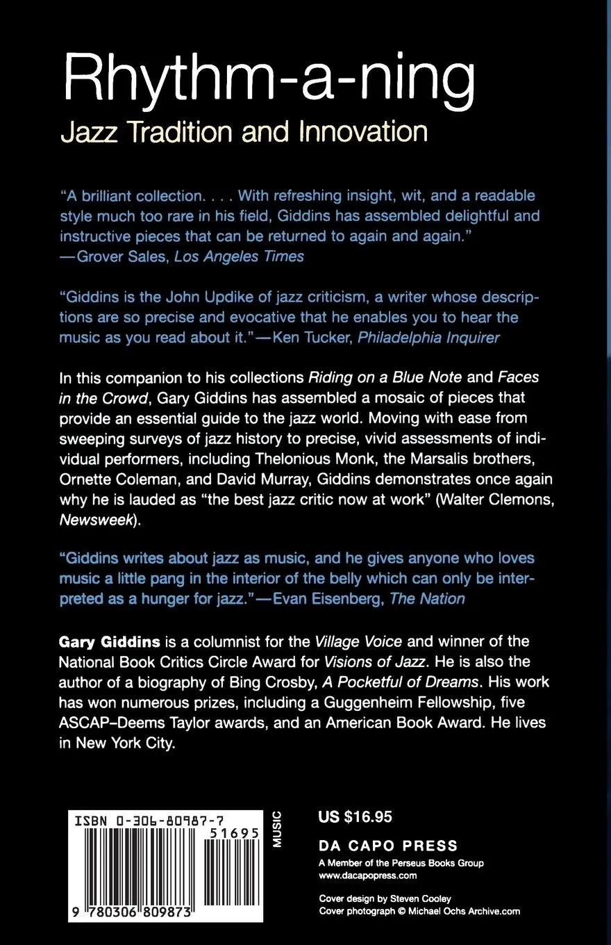 Rückseite: 9780306809873 | Rhythm-A-Ning | Jazz Tradition and Innovation | Gary Giddins | Buch