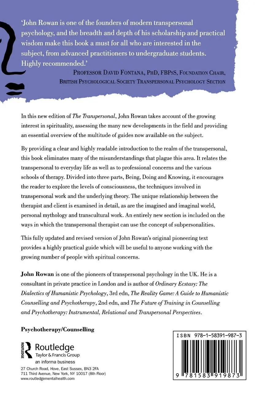 Rückseite: 9781583919873 | The Transpersonal | Spirituality in Psychotherapy and Counselling