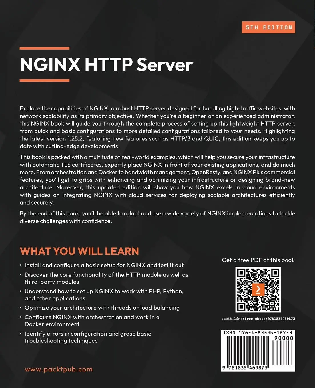 Rückseite: 9781835469873 | NGINX HTTP Server - Fifth Edition | Gabriel Ouiran (u. a.) | Buch