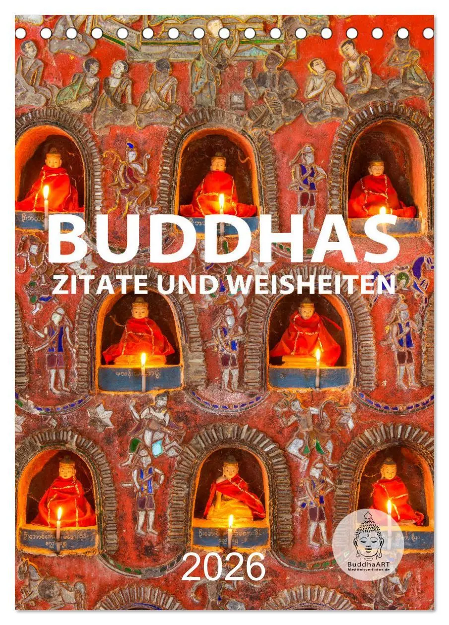 Cover: 9783516319873 | Buddhas Zitate und Weisheiten (Tischkalender 2026 DIN A5 hoch),...