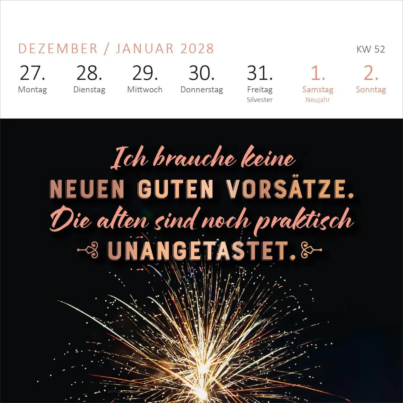 Bild: 4014489139973 | Mini-Wochenkalender Bevor ich mich jetzt aufrege, ist es mir lieber...