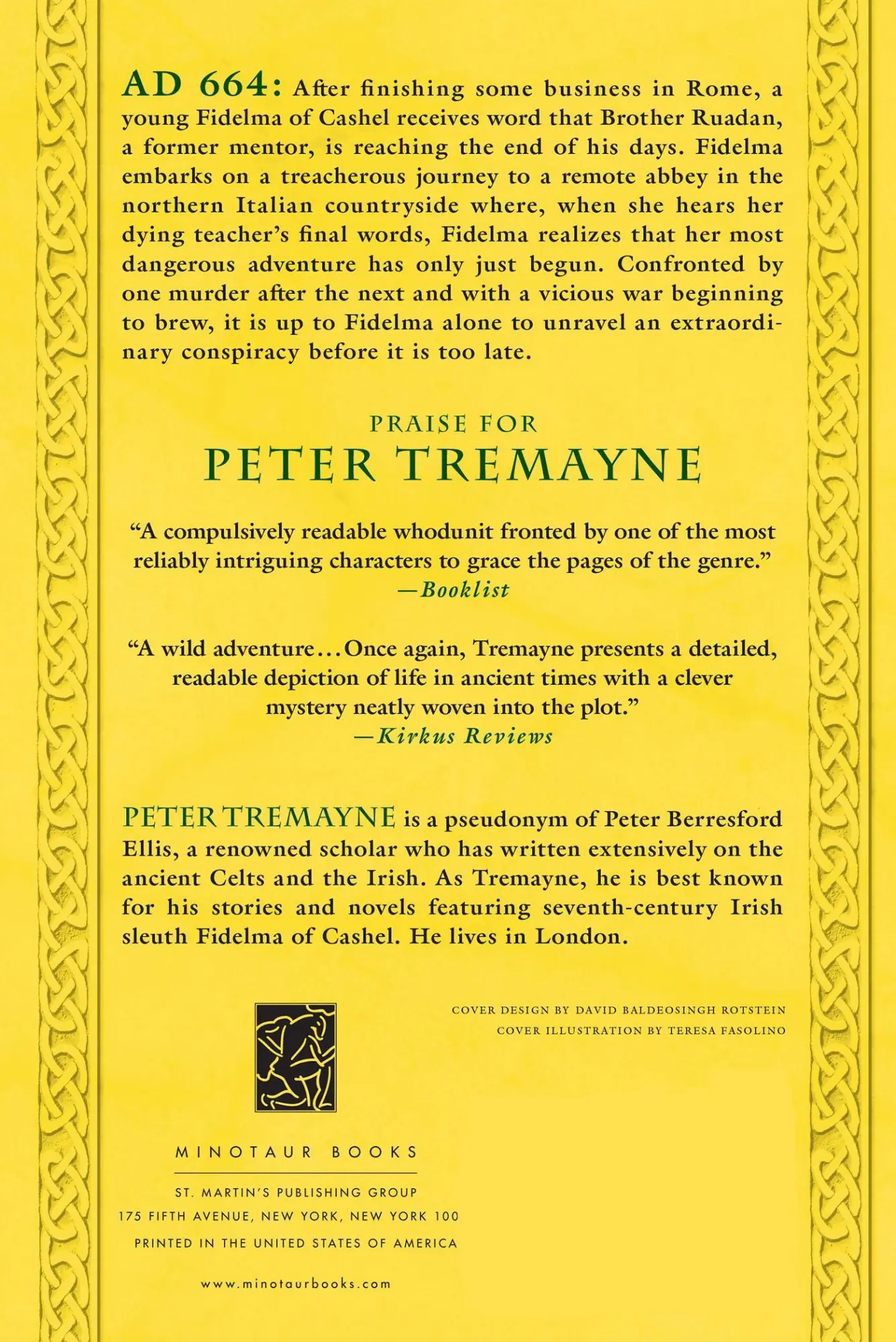 Rückseite: 9781250029973 | BEHOLD A PALE HORSE | Peter Tremayne | Taschenbuch | Englisch | 2013
