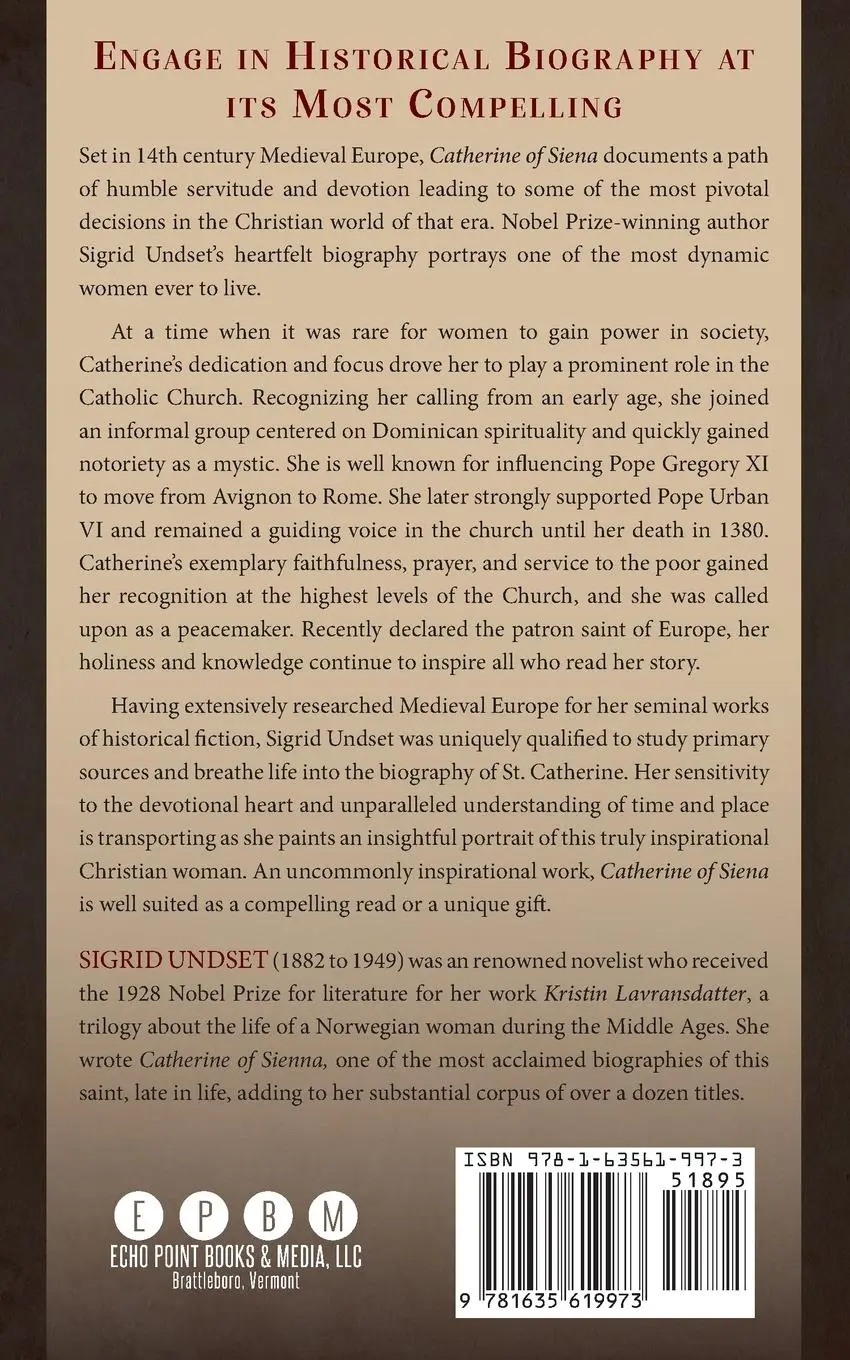 Rückseite: 9781635619973 | Catherine of Siena | Sigrid Undset | Taschenbuch | Englisch | 2023