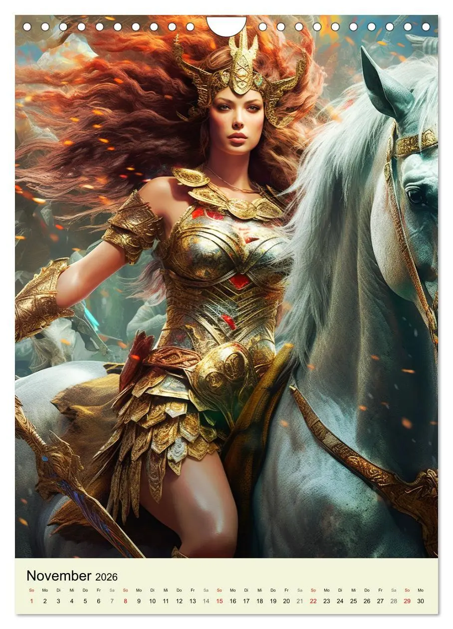 Bild: 9783516309973 | Antike Amazonen. Furchtlose Fantasy-Kriegerinnen (Wandkalender 2026...