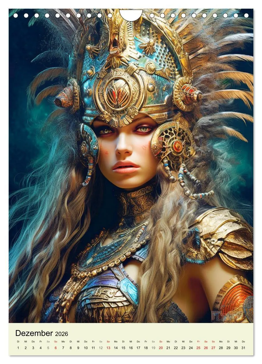 Bild: 9783516309973 | Antike Amazonen. Furchtlose Fantasy-Kriegerinnen (Wandkalender 2026...